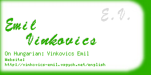 emil vinkovics business card